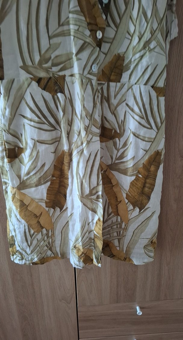 Bej Desenli Bohem Kadın Elbise - Görsel 3