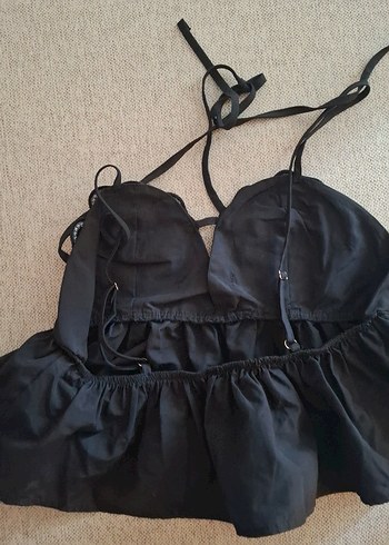 Nakışlı Siyah Mini Büstiyer - Görsel 6