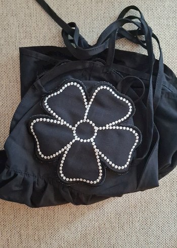 Nakışlı Siyah Mini Büstiyer - Görsel 7