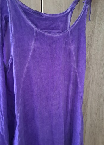 Mor Keten Midi Bohem Elbise - Görsel 10