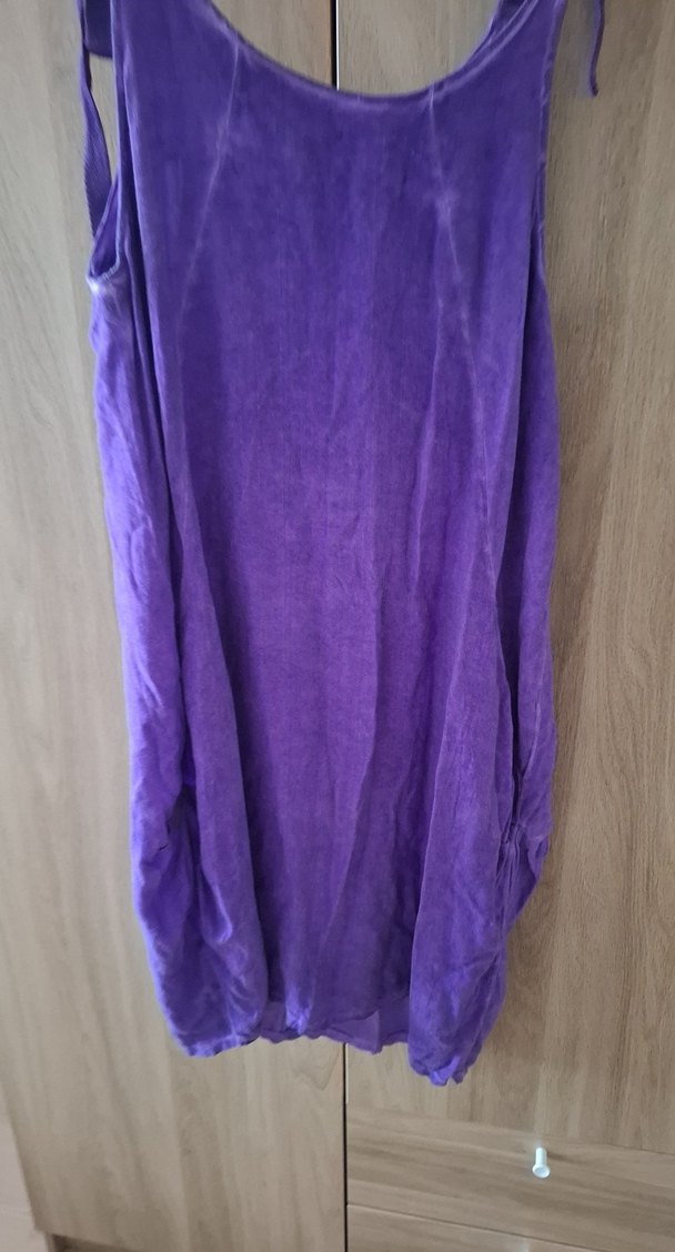 Mor Keten Midi Bohem Elbise - Görsel 2