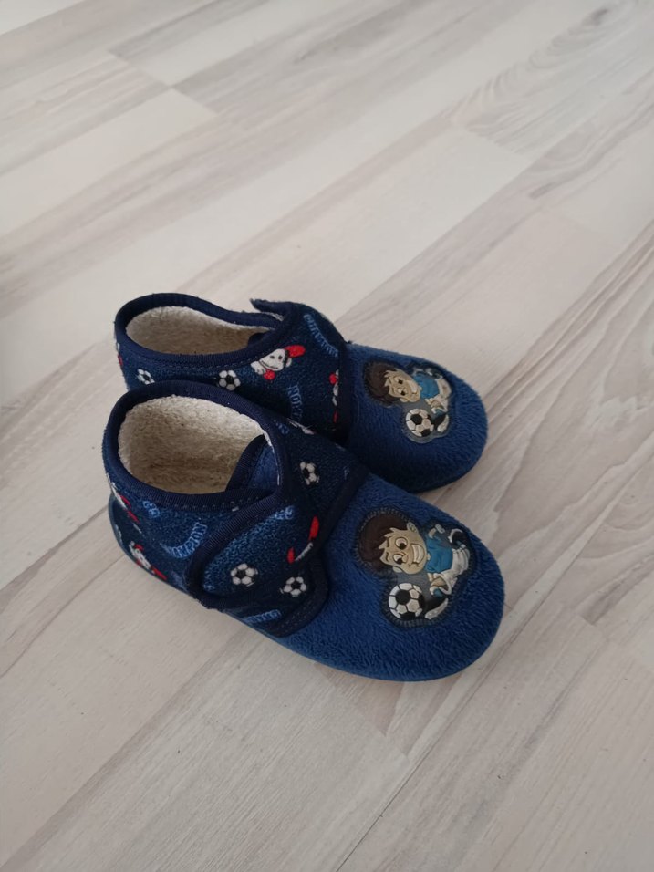 Erkek Çocuk Mavi Nakışlı Sıcak Terlik - Görsel 4