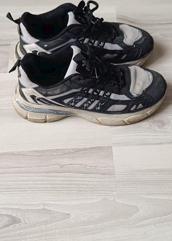 Gri  erkek Adidas Bağcıklı Spor Ayakkabı - Görsel 2