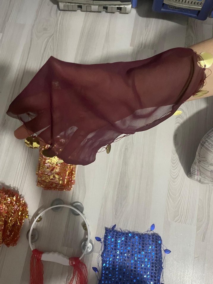 kına hediye paketi  halay mendili  ve zilli tef - Görsel 2