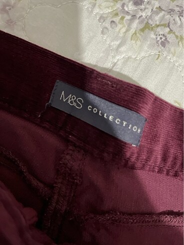 36 Beden Marks & Spencer bordo kadife pantolon