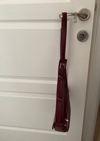 Bordo Deri Kadın Kol Çantası - Görsel 2