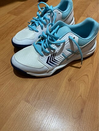 Asics 36 numara beyaz turkuaz spor ayakkabı