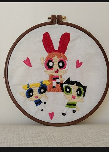 Powerpuff Girls Nakış Kasnak