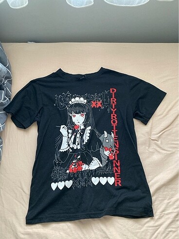 anime desenli oversize tshirt