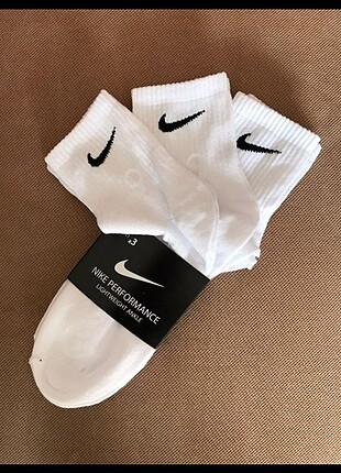 Nike Beyaz Kolej Çorap 3 Çift