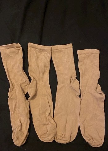 Kadın Pamuklu Bej Çoraplar - Görsel 2