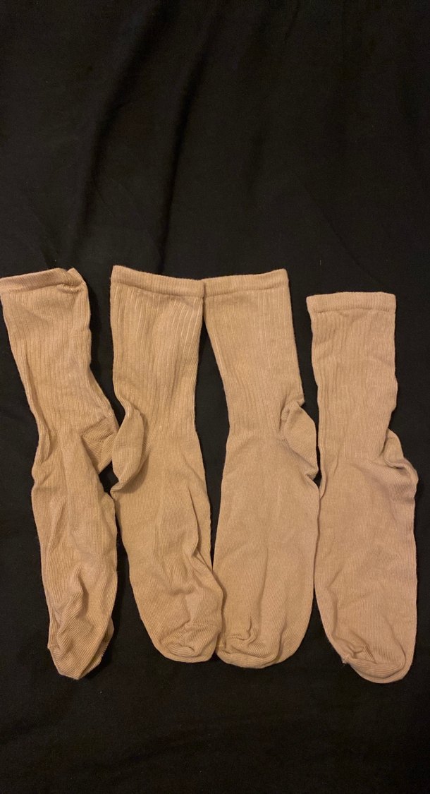 Kadın Pamuklu Bej Çoraplar - Görsel 2
