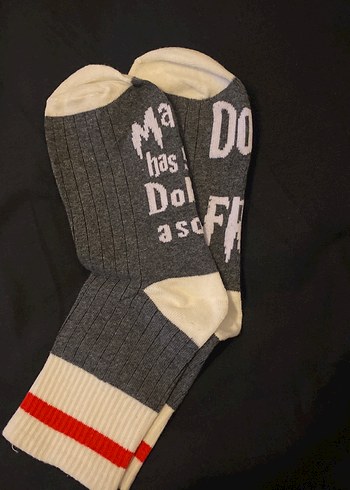 Harry Potter Gri Desenli Çorap - Görsel 2