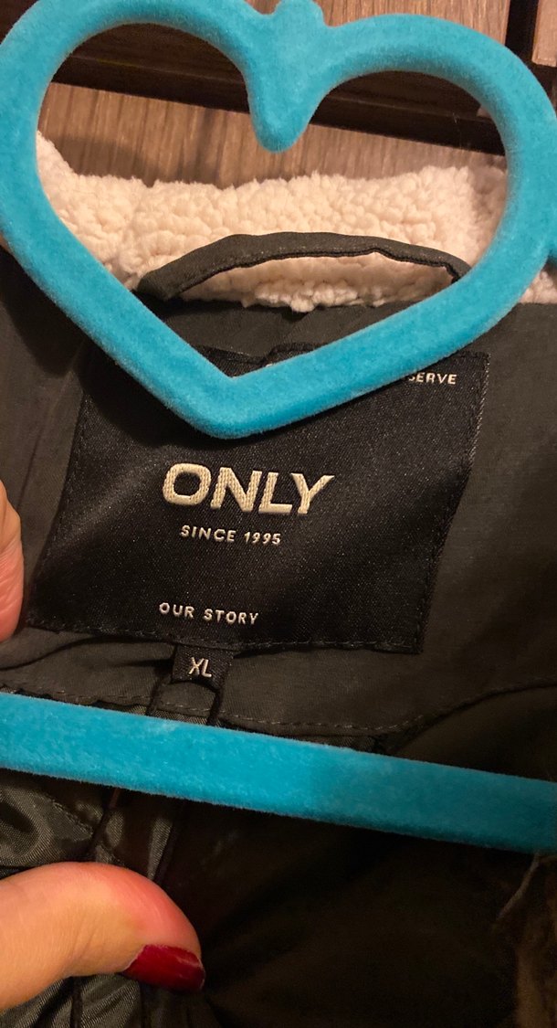 Haki Kadın Midi Kaban, Kürklü, Salaş Kesim - Görsel 2