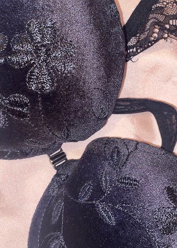 Siyah kadife Dantelli  Sütyen - Görsel 6