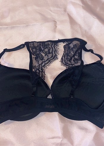 Siyah kadife Dantelli  Sütyen - Görsel 3