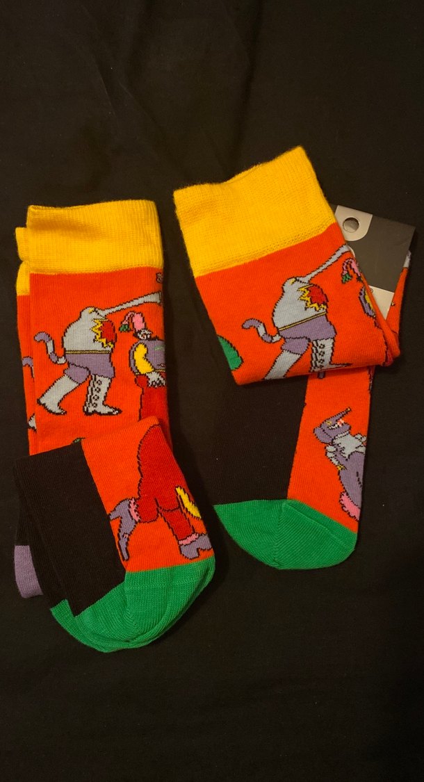 Renkli Baskılı çift Çorapları NIKET - Görsel 2