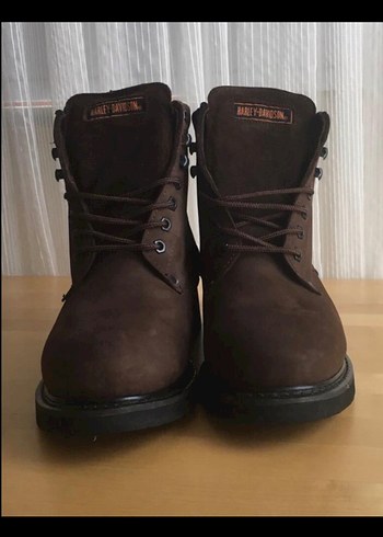 Harley Davidson Kahverengi Süet Biker Bot - Görsel 2