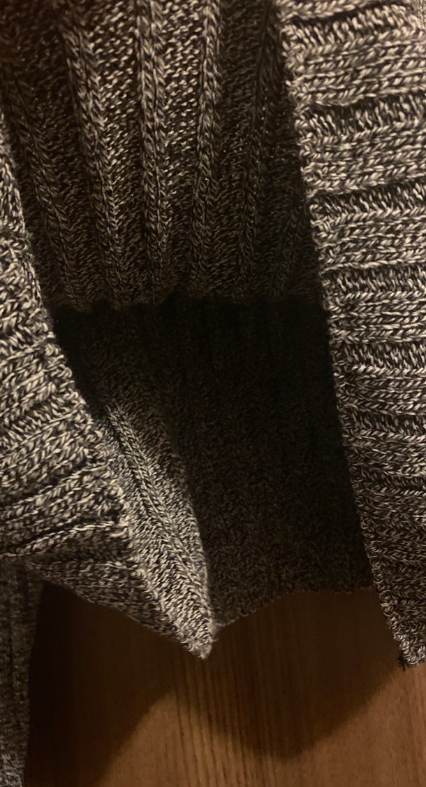 Gri Kadın Boğazlı Örgü Crop Kazak - Görsel 3