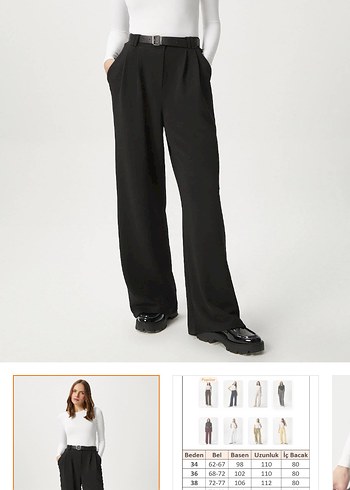 Ritnice Siyah Kadın Palazzo Pantolon - Görsel 2