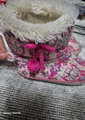 Accesorize Desenli Pembe Örgü Kız Çocuk Ev Botu - Görsel 6