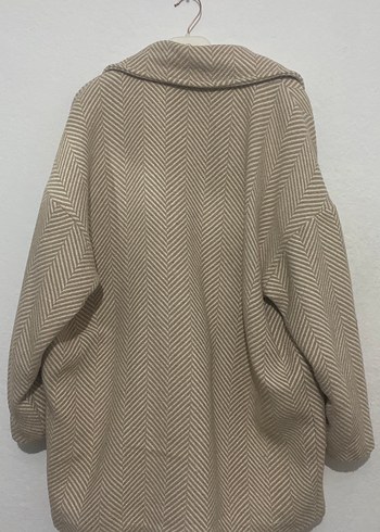 Bej Düğmeli Midi Kadın Kaban - Görsel 4