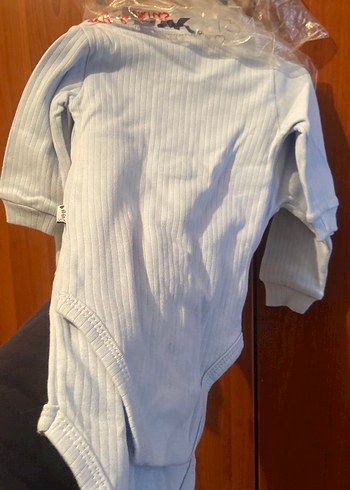 Bebek Beyaz Kısa Kollu Pamuklu Zıbın - Görsel 2