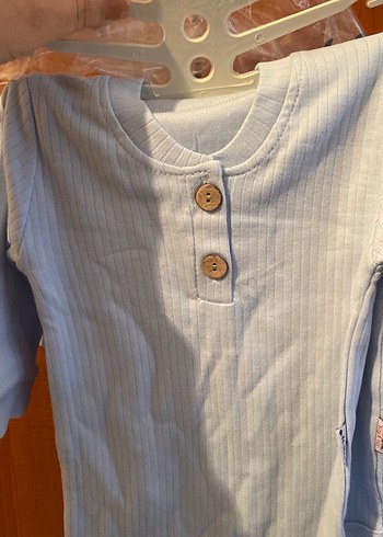 Bebek Beyaz Kısa Kollu Pamuklu Zıbın - Görsel 3