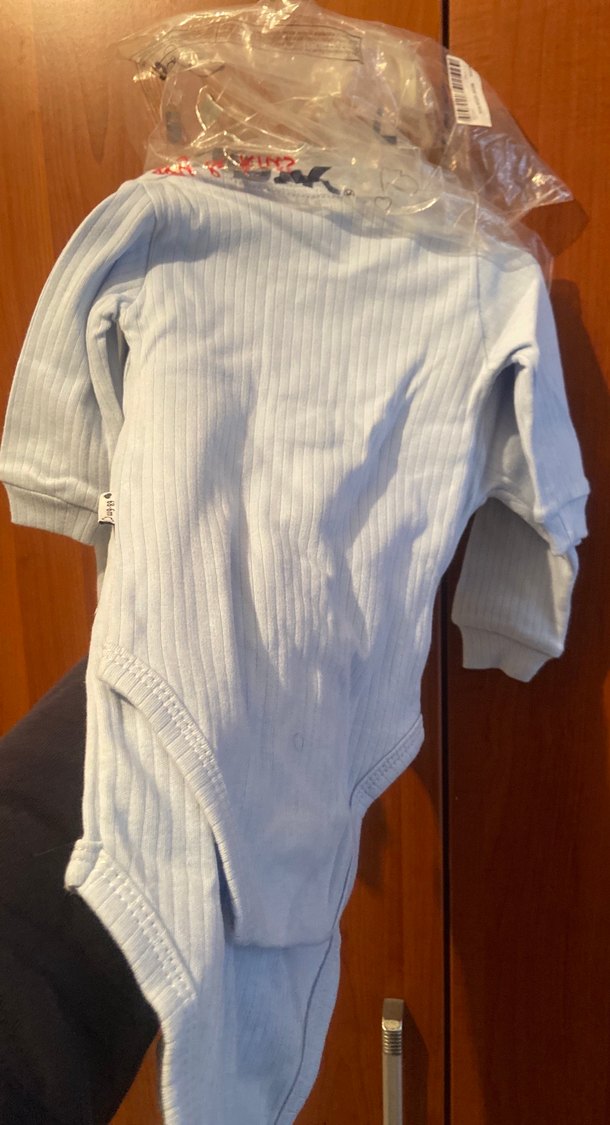 Bebek Beyaz Kısa Kollu Pamuklu Zıbın - Görsel 2