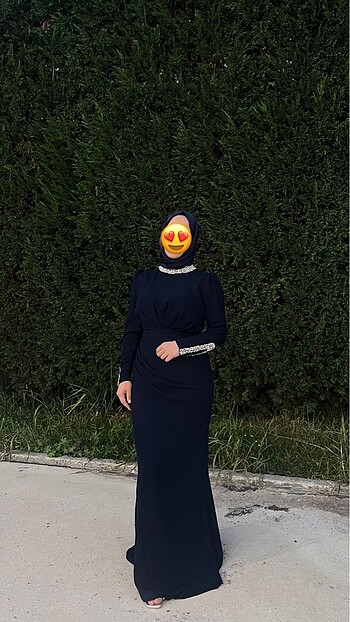 42 Beden lacivert Renk Abiye elbise