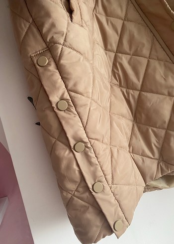 Bej Kapitone Kadın Günlük Ceket - Görsel 5