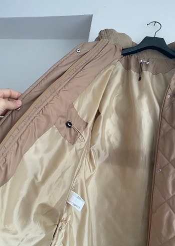 Bej Kapitone Kadın Günlük Ceket - Görsel 4