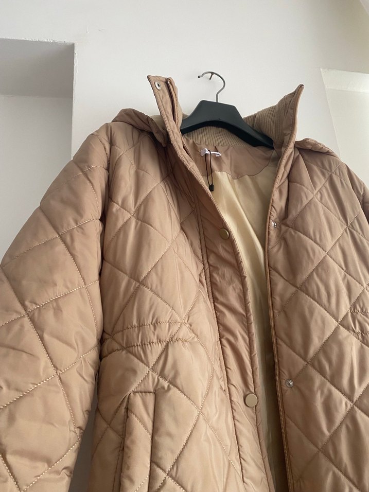 Bej Kapitone Kadın Günlük Ceket - Görsel 3