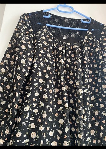 Dantel Detaylı Siyah Bohem Kadın Bluz - Görsel 3