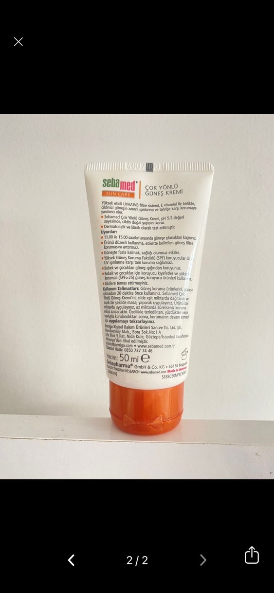 Sebamed 50 spf güneş kremi - Görsel 2