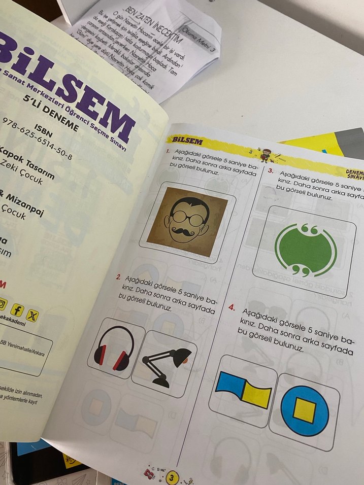 Bilsem 1. Sınıf Hazırlık ve Test Kitapları - Görsel 5