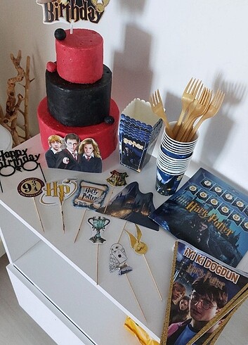 5 Yaş Beden siyah Renk Harry Potter Konsept Doğum Günü Malzeme