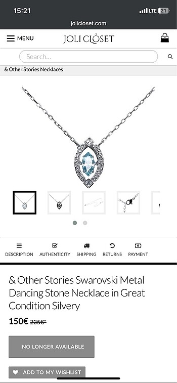 Swarovski kolye