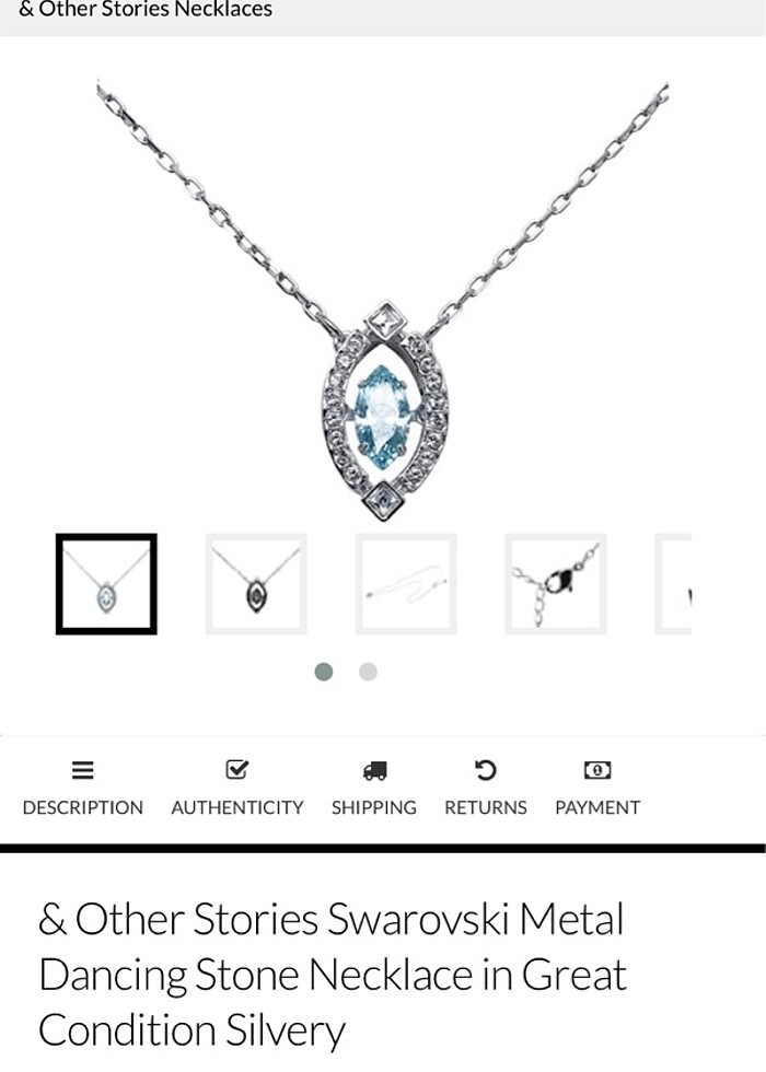 Swarovski kolye - Görsel 2