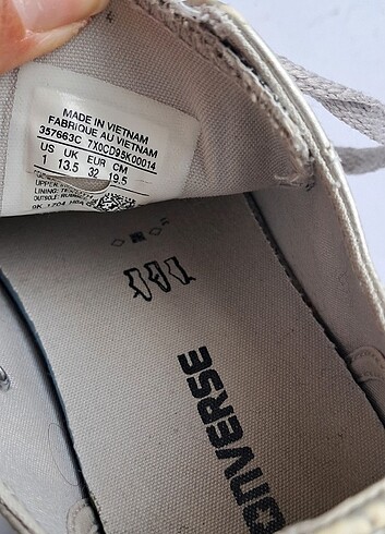 32 Beden gri Renk Converse 32 numara