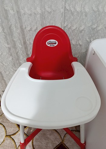  Beden pilsan Kırmızı Bebek Mama Sandalyesi