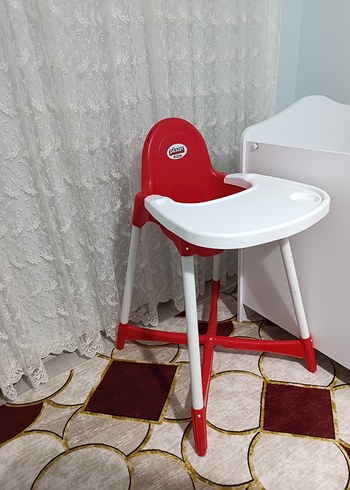 pilsan Kırmızı Bebek Mama Sandalyesi