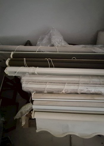 Bej ve Gri Düz Zebra Desen Stor Perde - Görsel 2