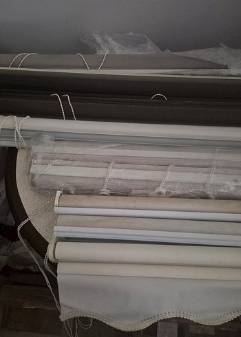 Bej ve Gri Düz Zebra Desen Stor Perde - Görsel 10