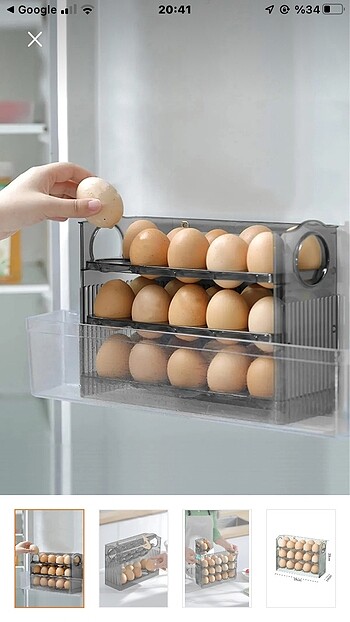 3 raflı yumurta organizeri