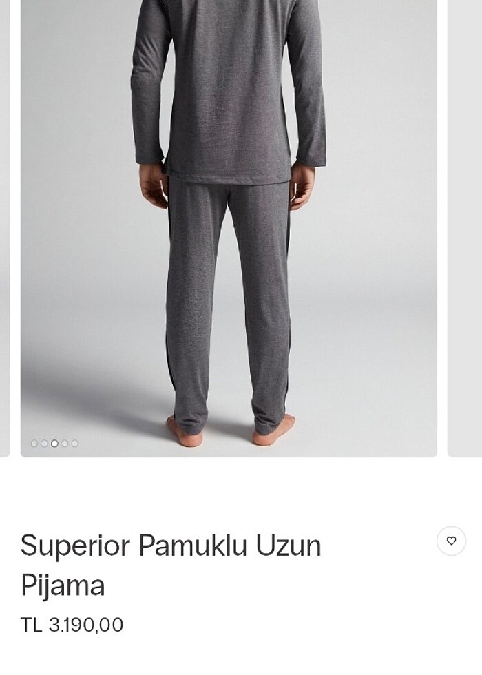 Intimissimi superior pamuklu uzun pijama takım - Görsel 5