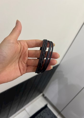 Siyah Minimalist Erkek Bileklik