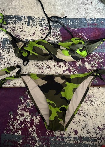 Kamuflaj Desenli Drapeli Bikini