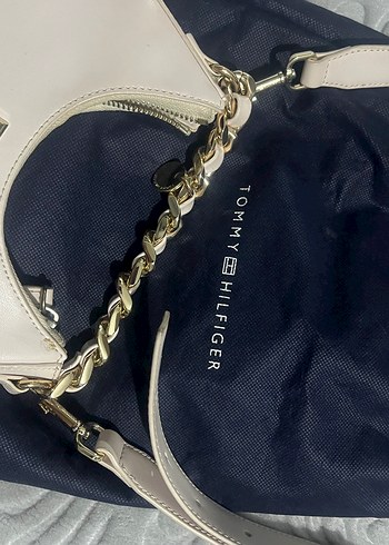 Beyaz Zincir Detaylı Deri Kadın Çapraz Çanta - Görsel 3