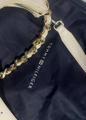 Beyaz Zincir Detaylı Deri Kadın Çapraz Çanta - Görsel 6